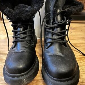 Women's Black Fur-Lined Boots